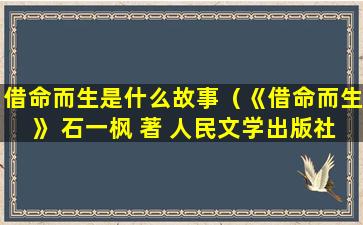 借命而生是什么故事（《借命而生》 石一枫 著 人民文学出版社 2018）